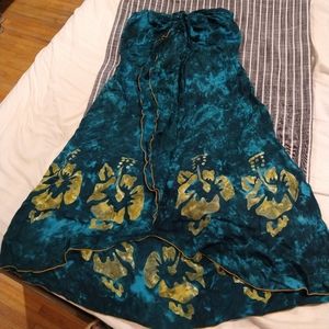 Beachy Boho Style Flowy Tube Top Dress